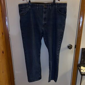 Wrangler Men's Dark Blue Straight Jeans